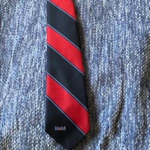 Mobile Brand Tie. Red, Navy Excellent Condition!